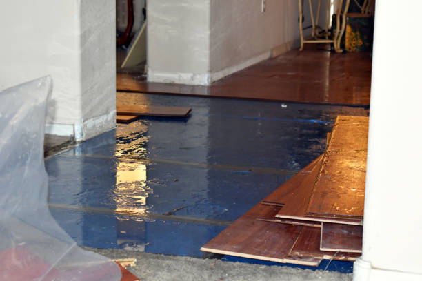Professional Burst Pipe Cleanup technician working in Sabattus, ME